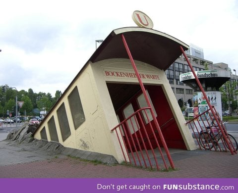 Subway entrance in Frankfurt