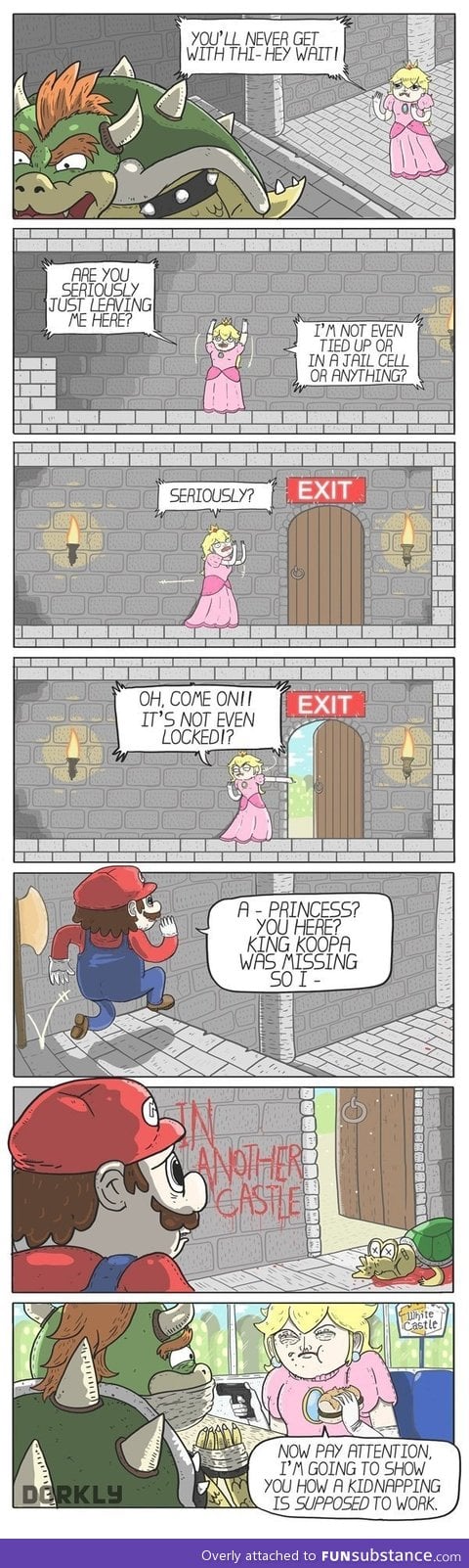 Peach teaches Bowser how it's done