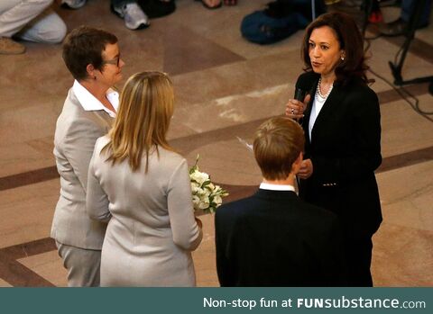 Kamala harris officiates same-sex wedding (2013)