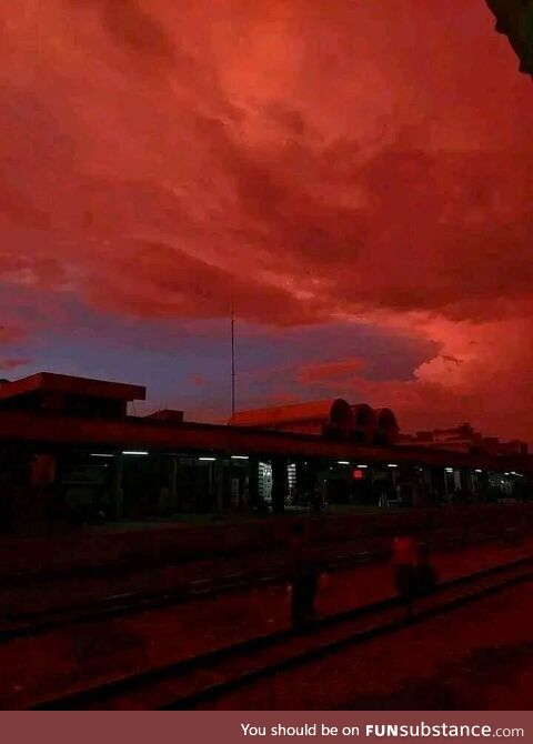 The bloody skies of Bangladesh today mirrored the blood of the youth killed by the