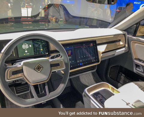 The inside of the Rivian electric SUV reminds me of the white power ranger