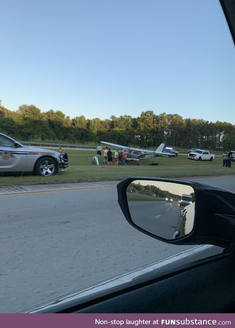 Just passed this aircraft on highway 77 in South Carolina