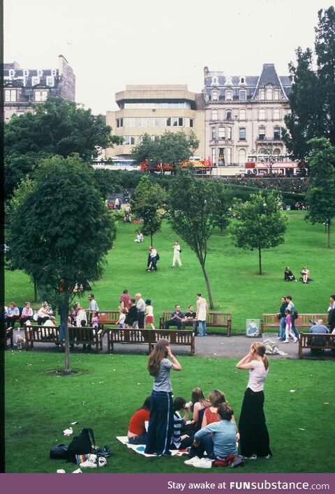 Princess Gardens in Edinburgh, Scotland 2003 (shot on film)