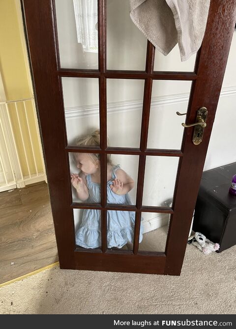 Playing hide and seek with a toddler is always a thrill