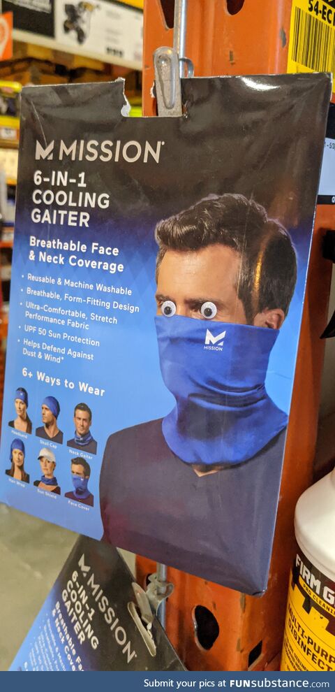 Someone put googly eyes on these masks