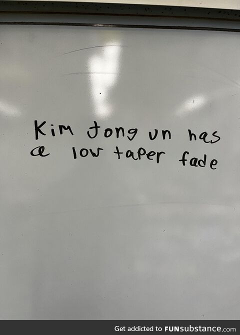 A student wrote this on my board in my class