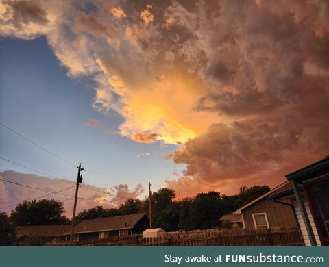 Evening storm coming in