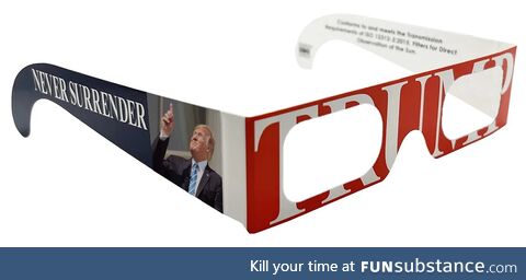 These Donald Trump branded eclipse glasses don't look effective