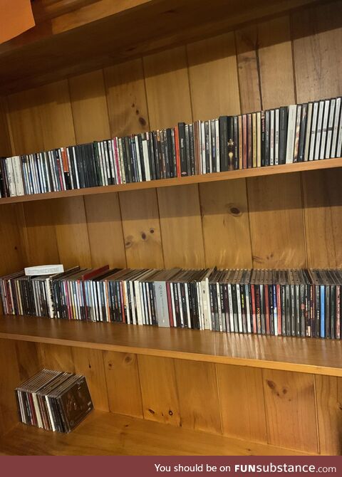 Saw someone dunking on someone listening to CDs. To that I raise my CD collection I