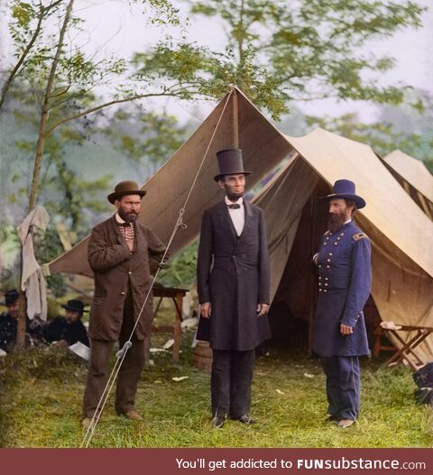 President Abraham Lincoln after the Battle of Antietam (which enabled his Emancipation