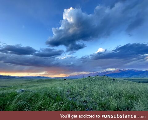 Tonight’s sunset.  Paradise Valley, MT, USA