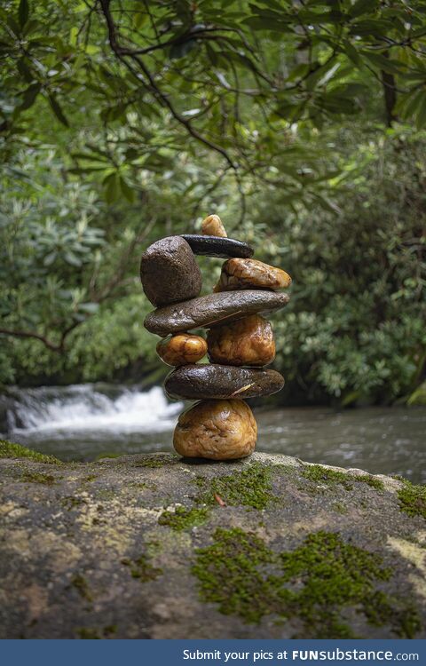 Always loved the idea of balancing rocks but I live somewhere without rocks. Finally got