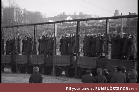 Nazi war criminals are readied for their public executions (January 29, 1946)