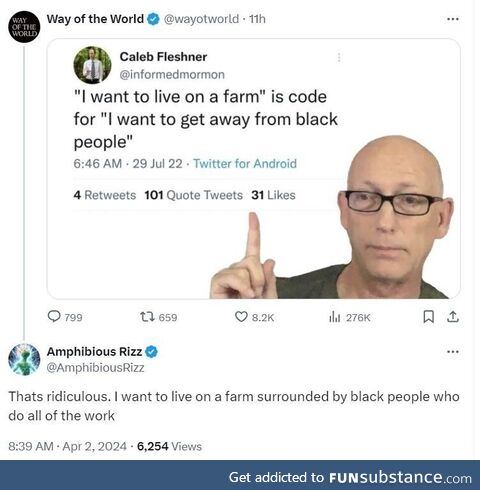 I want to live on a farm because I hate people