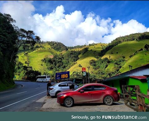 Driving through the mountain's of Colombia