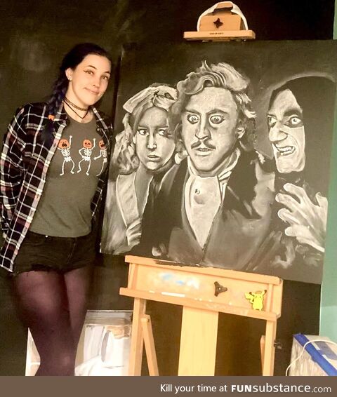 Young Frankenstein chalk drawing!(oc)