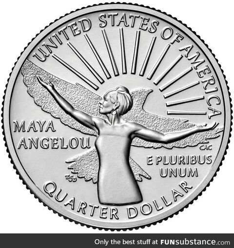 The new quarter featuring the likeness of the writer Maya Angelou