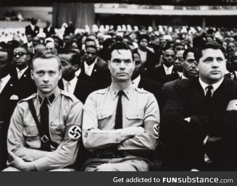 American Nazi Party members attending a Nation of Islam convention