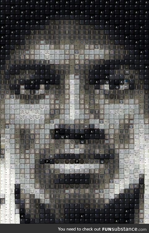 Portrait done using keyboard keys