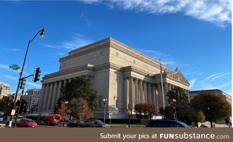 The National Archives looking iconic on my commute this morning