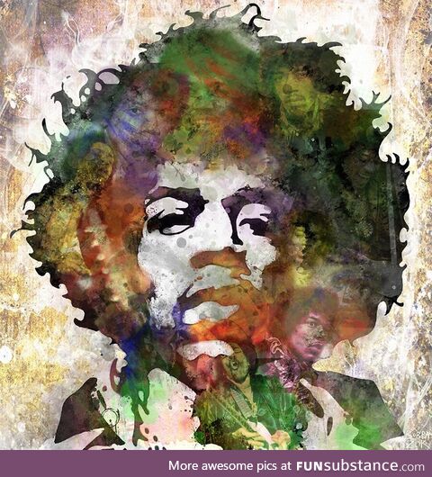 One of the many Jimi Hendrix portraits I've done "Mr. Hendrix" - digital painting/collage