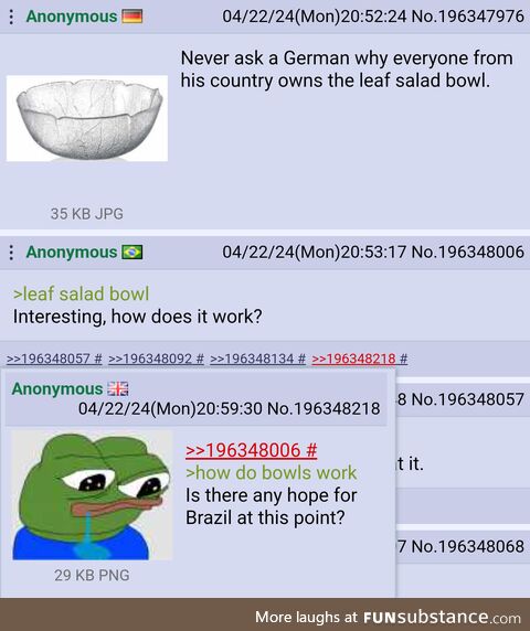 Brazilians eat from coconut bowls