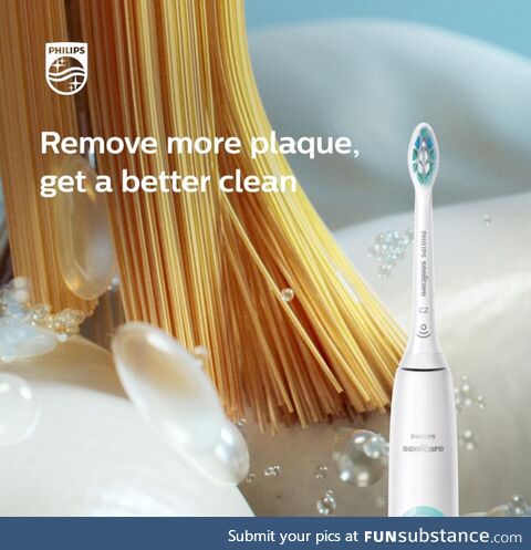 Am I crazy or are those toothbrush bristles are actually spaghetti noodles?