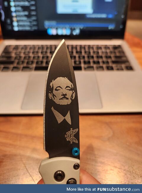 My new customized pocket knife just arrived; I am delighted