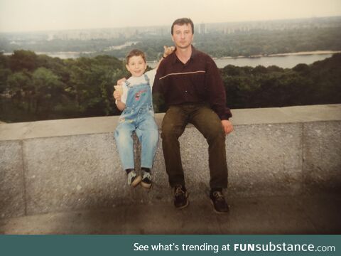 Me and my dad in Kyiv, 1997