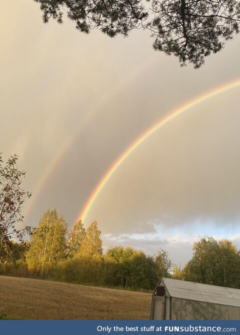 This pic of a double rainbow I took a few days ago