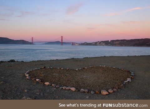 [OC] the Golden Gate Bridge at sunset