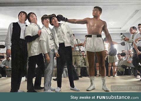 Muhammad Ali and The Beatles in 1964