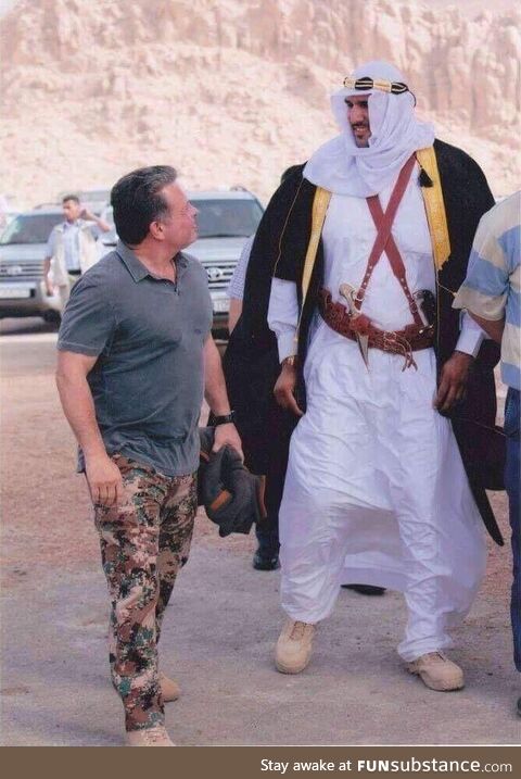 King of Jordan (left) with a tribal leader