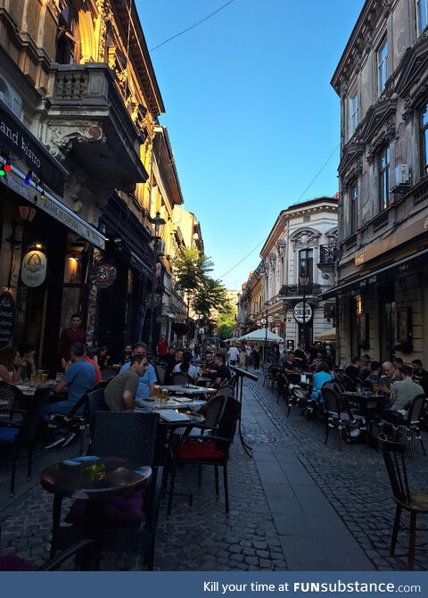 I started liking photography and took picturesof the historic centre of bucharest