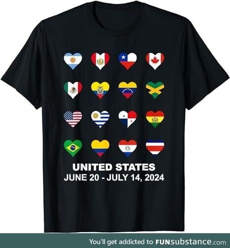 Flag of countries in Copa United States of America 2024 T-Shirt