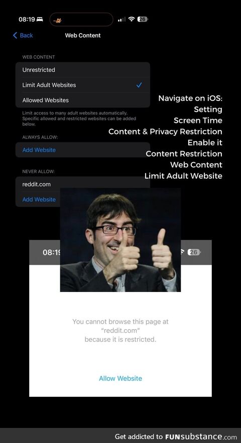 John Oliver’s tip to reduce usage on this site — don’t rely on subs, do it