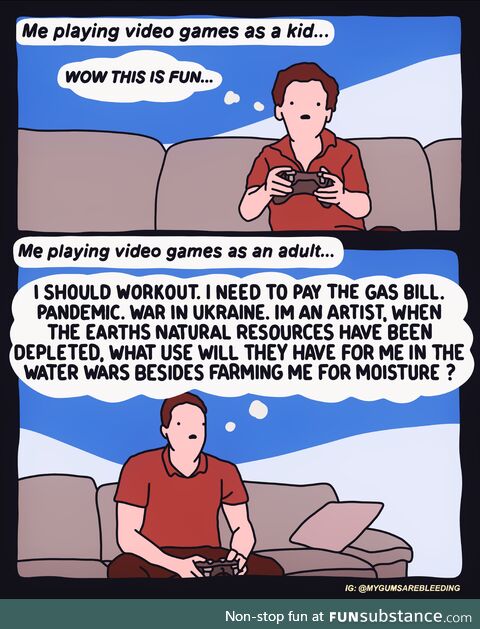 Playing Video Games as a Kid VS as an Adult