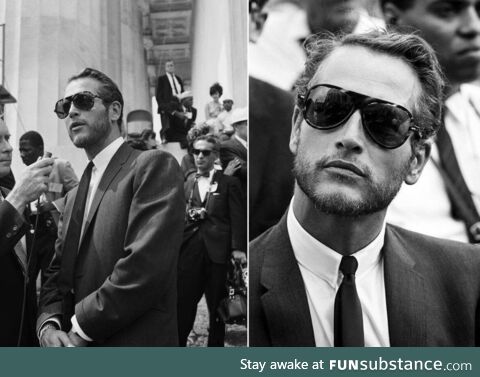 Paul Newman in Washington, D.C. Attending Dr. King’s ‘I Have a Dream’ speech August