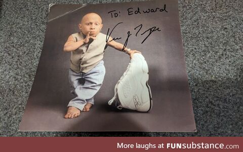 Met Verne Troyer at a convention when I was little. My mom found this signed photo while