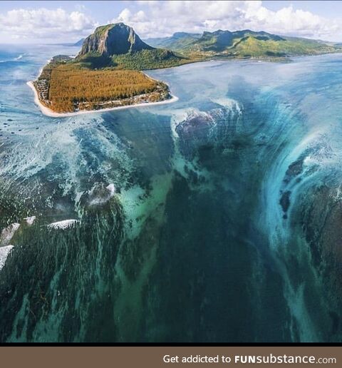 The Underwater Waterfall of Mauritius