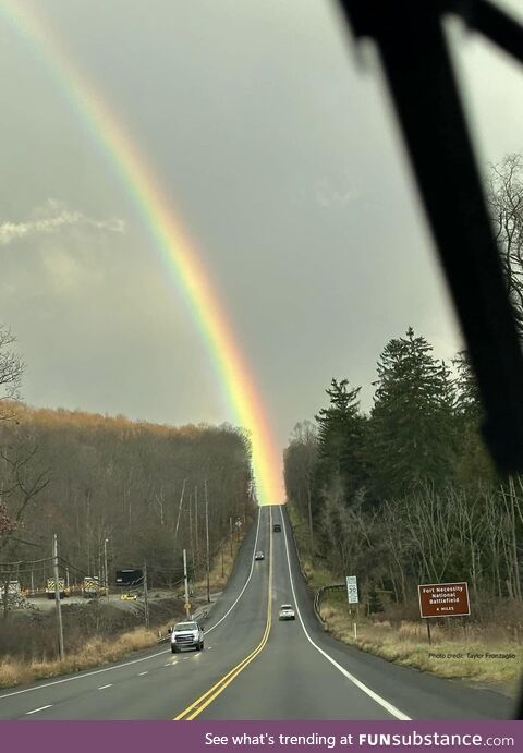 This incredible rainbow seen in Pennsylvania