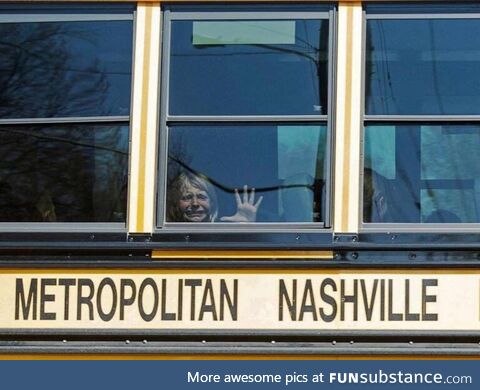 Deeply distressed elementary school student being transported by bus following school