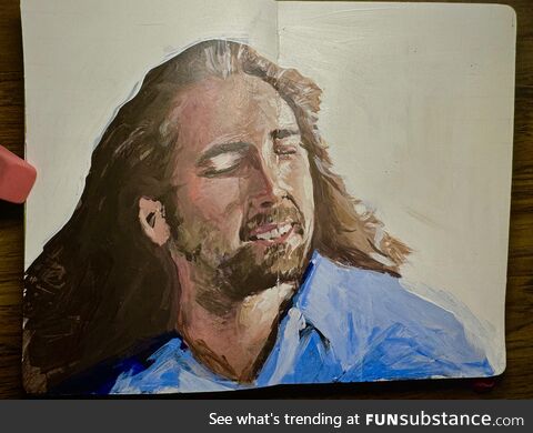 My painting of Nicolas Cage from Con Air