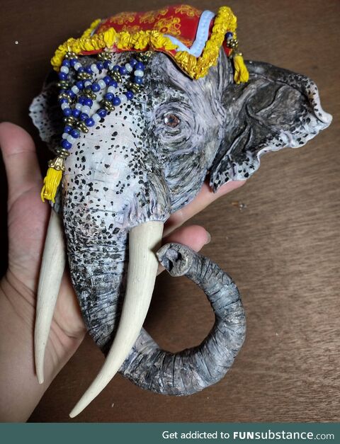 An elephant sculpture I made