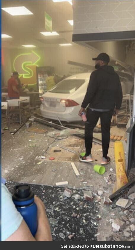 Someone drove through a subway yesterday