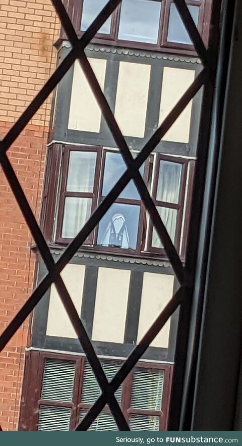 Saw this from the bedroom... Thought it was a scary NUN