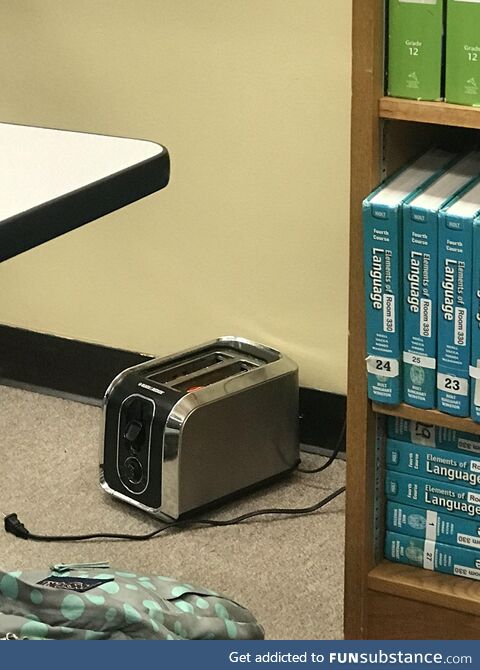 This man just plugged a toaster in and started toasting in my class…