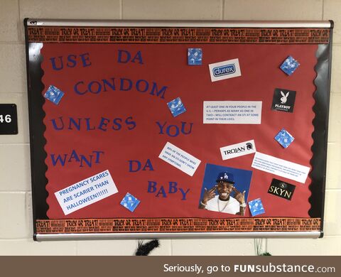 My RA just put this up. Honestly I’m impressed