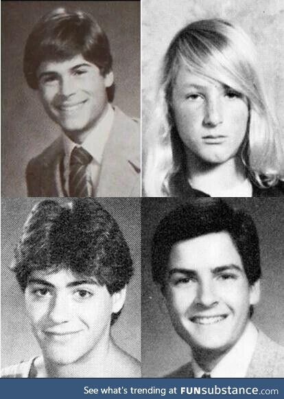 Rob Lowe, Sean Penn, Robert Downey Jr & Charlie Sheen all went to the same High School