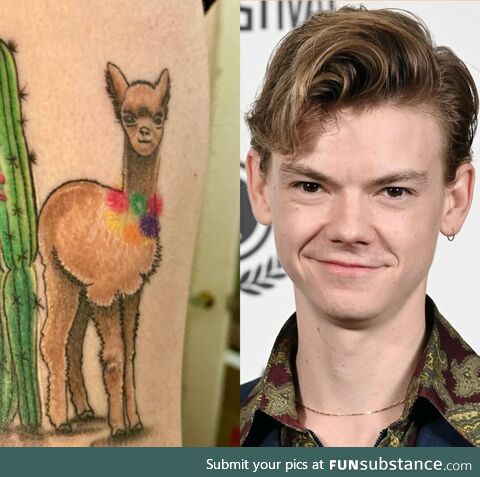 This tattoo I spotted on  really looks like Thomas Brodie-Sangster